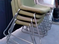 RETRO VINTAGE ROBIN DAY HILLE CHAIRS x 8 MADE IN NEW ZEALAND