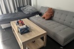 1 Double bed And Double mattress, 1 Sofa bed, 1 coffee table, 3 tier w...