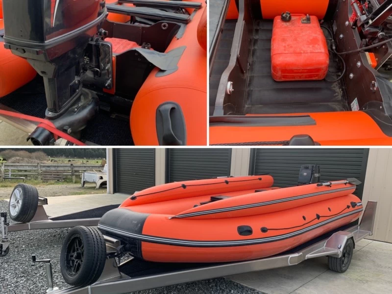 Inflatable Jet Boat Package on a custom built trailer