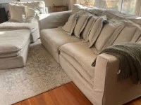 Early Settler slouch couch and ottoman - 1yrs old excellent condition ...