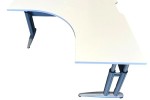 Height adjustable Corner Desk by Vidak and Haworth