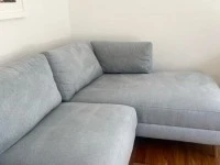 Nick Scali Sofa 2.5 seater & chaise - Arctic Blue