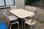 Patio / Outdoor Cast Iron Table & Chairs - 6 Seater