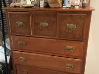 Double mattress, dresser, desk, Few smaller items, like luggage, shelv...