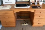 Wooden desk, Wooden book case