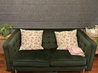 Two seater couch and coffee table