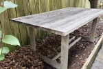 Outdoor table and bench seat
