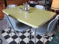 Retro chrome dining table. Standard size. No chairs