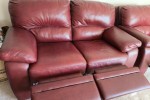 Leather Two-Seater Recliner Couch