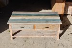 Recycled fir tree coffee table
