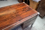 Mid Century Solid Brazilian Rosewood Chrome Frame Desk