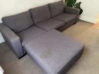 Large Couch with Moveable Ottoman