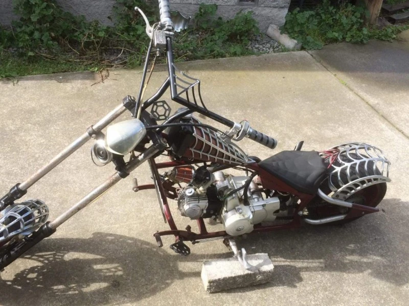 Motorcycle chinese Spiderman chopper