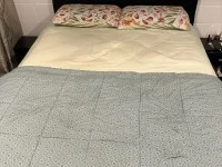Queen Bed, Fridge, Washing Machine, two medium size furniture cabinet,...