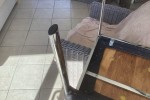 Oak dining table includes 6 chairs