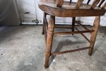 APRIL SALE >> Antique Spindle Back Arm Chair: Oak, or Elm and Ash