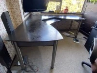 Large Solid Timber Veneer Desk