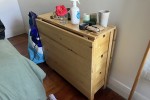 Queen bed and base, 2x 2 seater sectional couch, low boy dresser, side...