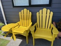 Outdoor coffee table and 2 chairs