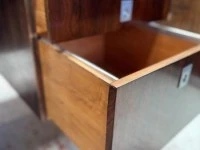 Mid Century Solid Brazilian Rosewood Chrome Frame Desk