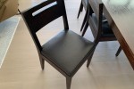 Oak table with six chairs