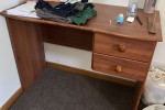 Double bed mattress, Chest of drawers, Desk, Double bed slat base - di...