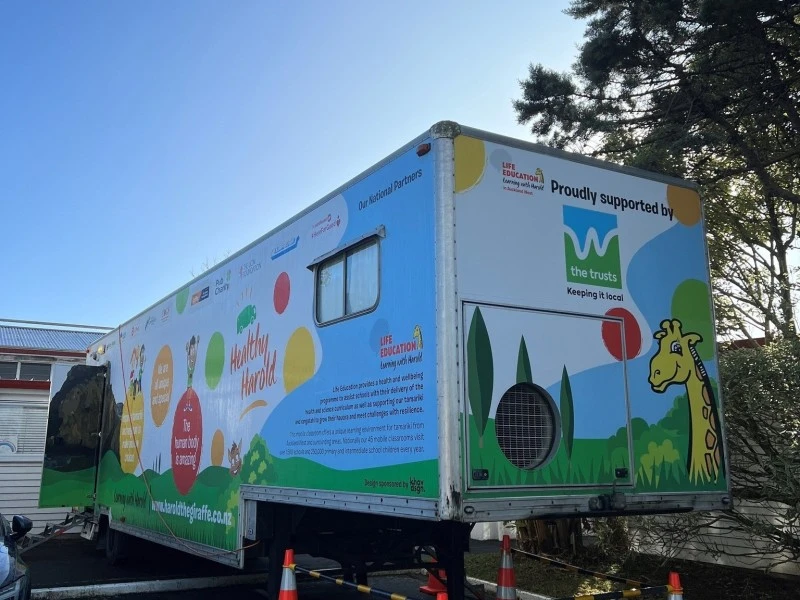 Life Education Auckland West's mobile classroom - Harold the Giraffe's...