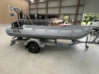 Inflatable boat 4.35m dinghy on trailer