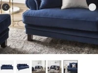 Early Settler Lisette 3.5 Seater Velvet Sofa Celeste Indigo