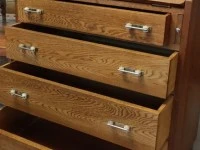 Honey Oak Writing Desk - Art Deco.