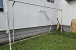 2 x metal soccer goals 3.6mtrs long by 2mtrs high by 1mtr wide weighin...