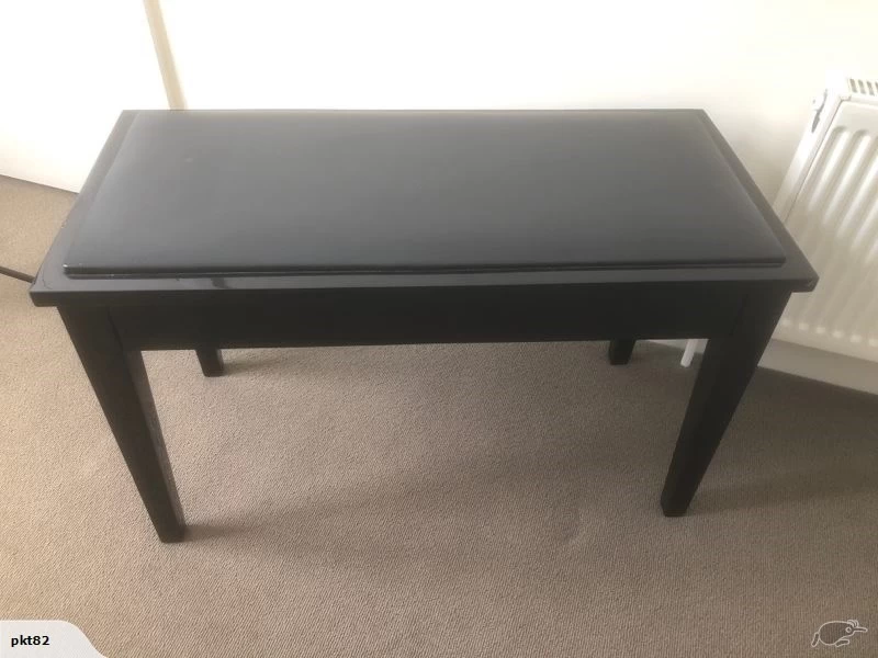 Black Double seating Piano Stool