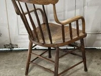 APRIL SALE >> Antique Spindle Back Arm Chair: Oak, or Elm and Ash