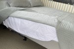 Queen Bed, Desk, Desk chair, Beanbag, Suitcase, Suitcase, Ottoman benc...