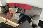 Queen sized bed, sofa
