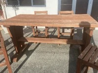 Wooden outdoor table, very heavy