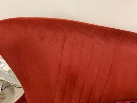 Velvet Red Two-Seater Couch