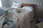 Double bed, 2 bookshelves, table and chairs, washing machine and dry...