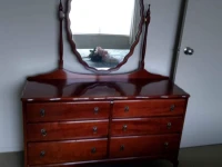 Tall boy, dressing table, bedside tables