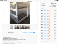 Dismantled bunk bed