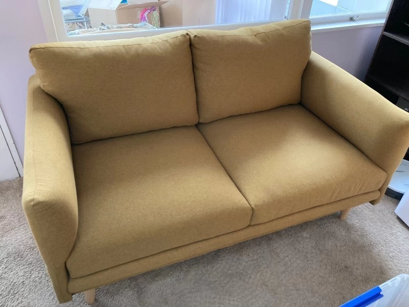 Mustard 2 Seater Couch Near New
