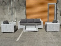 STANDOUT FREEDOM FURNITURE RATTAN & ALUMINIUM OUTDOOR LOUNGE SETTING, ...
