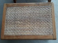 Stunning British Colonial Teak & Cane Plantation Chair and Footstool