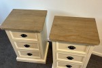 2x Avalon 3 Drawer Bedside Table