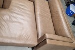 Coco Republic Leather Chaise Sofa