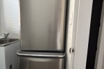 Queen bed, Single door fridge