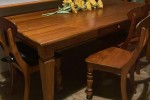 Wood Dining Table, 4 x Wooden Chairs