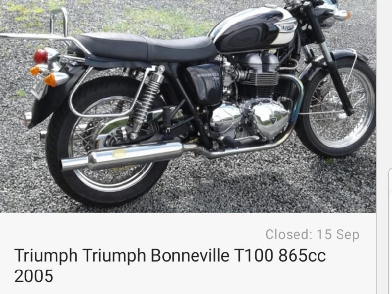 Motorcycle Triumph T 100 865cc