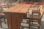 Wooden outdoor table, very heavy