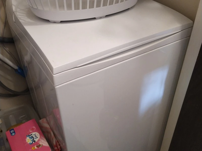 Standard fridge freezer, washing machine and wall unit 6ft high and a ...